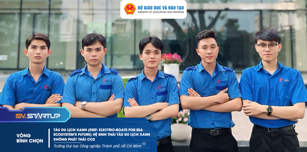 Nhóm sinh viên thực hiện Dự án tàu du lịch xanh