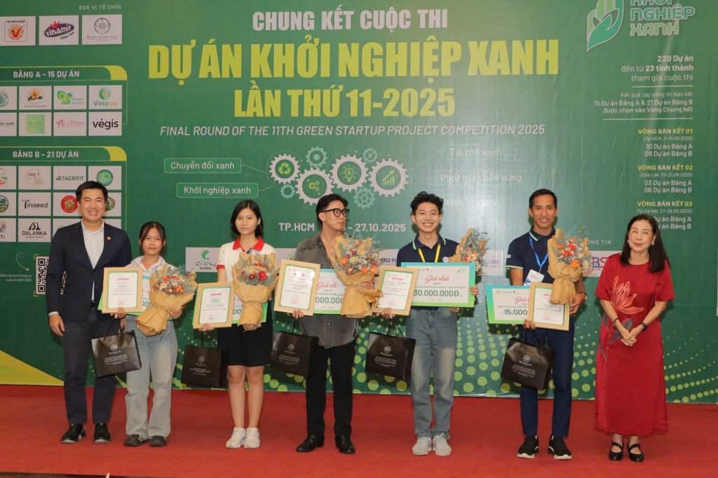 DỰ ÁN NETGINS ĐẠT CÚ ĐÚP GIẢI NHẤT VÀ GIẢI NHÌ TẠI KHỞI NGHIỆP XANH LẦN THỨ 11